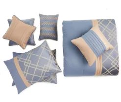 Broyhill Corinth Denim Geo 8-Piece Comforter Set 8 Broyhill Corinth Denim Geo 8-Piece Comforter Set -Big Lots Shop 810459761 1