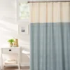 Ivory & Slate Blue Jacquard Shower Curtain -Big Lots Shop 810460537 1