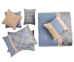 Broyhill Corinth Denim Geo 8-Piece Comforter Set 11 Broyhill Corinth Denim Geo 8-Piece Comforter Set -Big Lots Shop 810461374 1 1