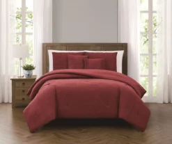 Broyhill Deep Red Crinkle 5-Piece Comforter Set -Big Lots Shop 810477787 1 1