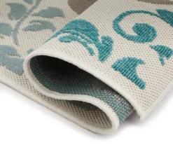 Broyhill Eastlake Teal & Gray Damask Outdoor Area Rug 7 Broyhill Eastlake Teal & Gray Damask Outdoor Area Rug -Big Lots Shop 810497108 810497109 810497110 3 1