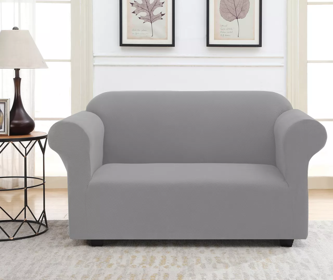 Gray Loveseat Sofa Slipcover 1 Gray Loveseat Sofa Slipcover