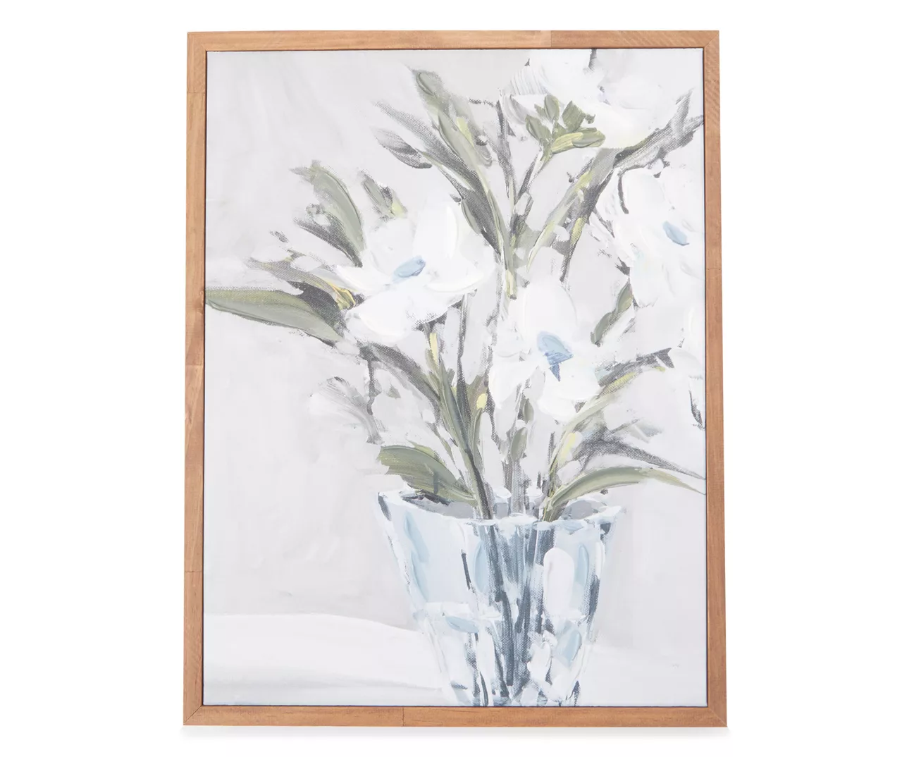 Blue Floral Vase Framed Canvas 1 Blue Floral Vase Framed Canvas