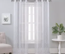 Broyhill Geo Sheer Grommet Curtain Panel Pair 15 Broyhill Geo Sheer Grommet Curtain Panel Pair -Big Lots Shop 810507477