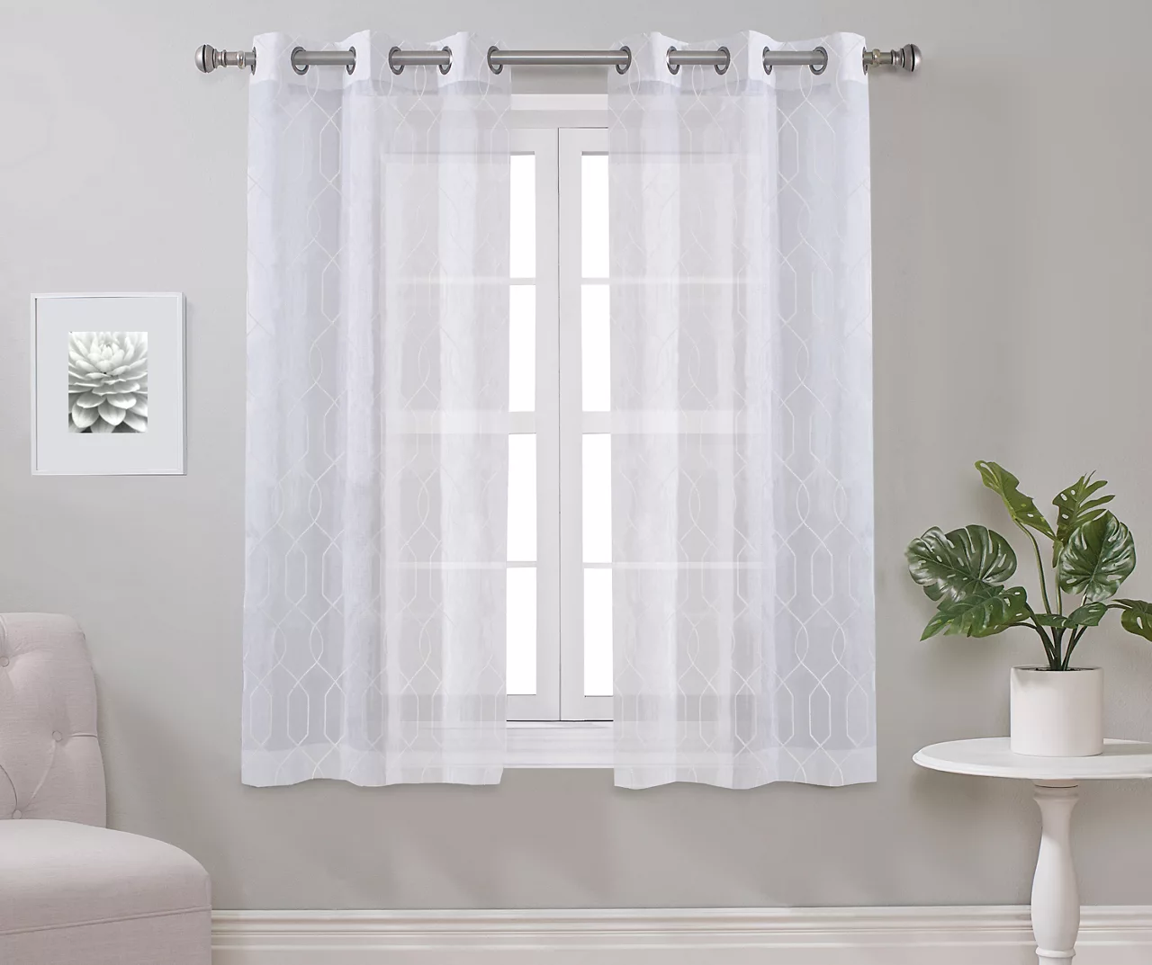 Broyhill Geo Sheer Grommet Curtain Panel Pair 3 Broyhill Geo Sheer Grommet Curtain Panel Pair - Image 3