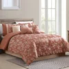 Broyhill Kirkwale Rust Floral Jacquard 8-Piece Comforter Set -Big Lots Shop 810515917