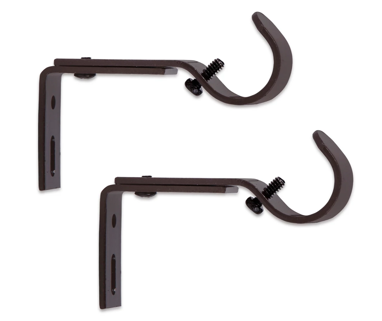 Legacy Brown-Black Adjustable Curtain Rod Brackets, 2-Pack 1 Legacy Brown-Black Adjustable Curtain Rod Brackets, 2-Pack