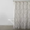 White & Brown Floral Wave Fabric Shower Curtain 2 White & Brown Floral Wave Fabric Shower Curtain -Big Lots Shop 810528299