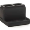 Matte Black Rubberized Toothbrush Holder 2 Matte Black Rubberized Toothbrush Holder -Big Lots Shop 810530733