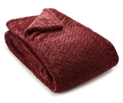 Tawny Port Jacquard Supreme Velvet Queen Blanket 6 Tawny Port Jacquard Supreme Velvet Queen Blanket -Big Lots Shop 810531012 1