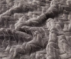 Atmosphere Gray Zigzag-Embossed Velvet King Blanket 7 Atmosphere Gray Zigzag-Embossed Velvet King Blanket -Big Lots Shop 810531014 2