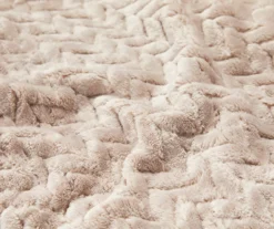 Tan Jacquard Supreme Velvet King Blanket -Big Lots Shop 810531017 810617578 4