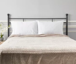 Tan Jacquard Supreme Velvet King Blanket -Big Lots Shop 810531017 810617578 5