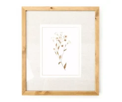 Floral Linen Framed Print