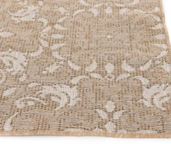 Broyhill Sandpointe Tan & Ecru Damask Outdoor Area Rug -Big Lots Shop 810546500 810546501 810546502 2 1