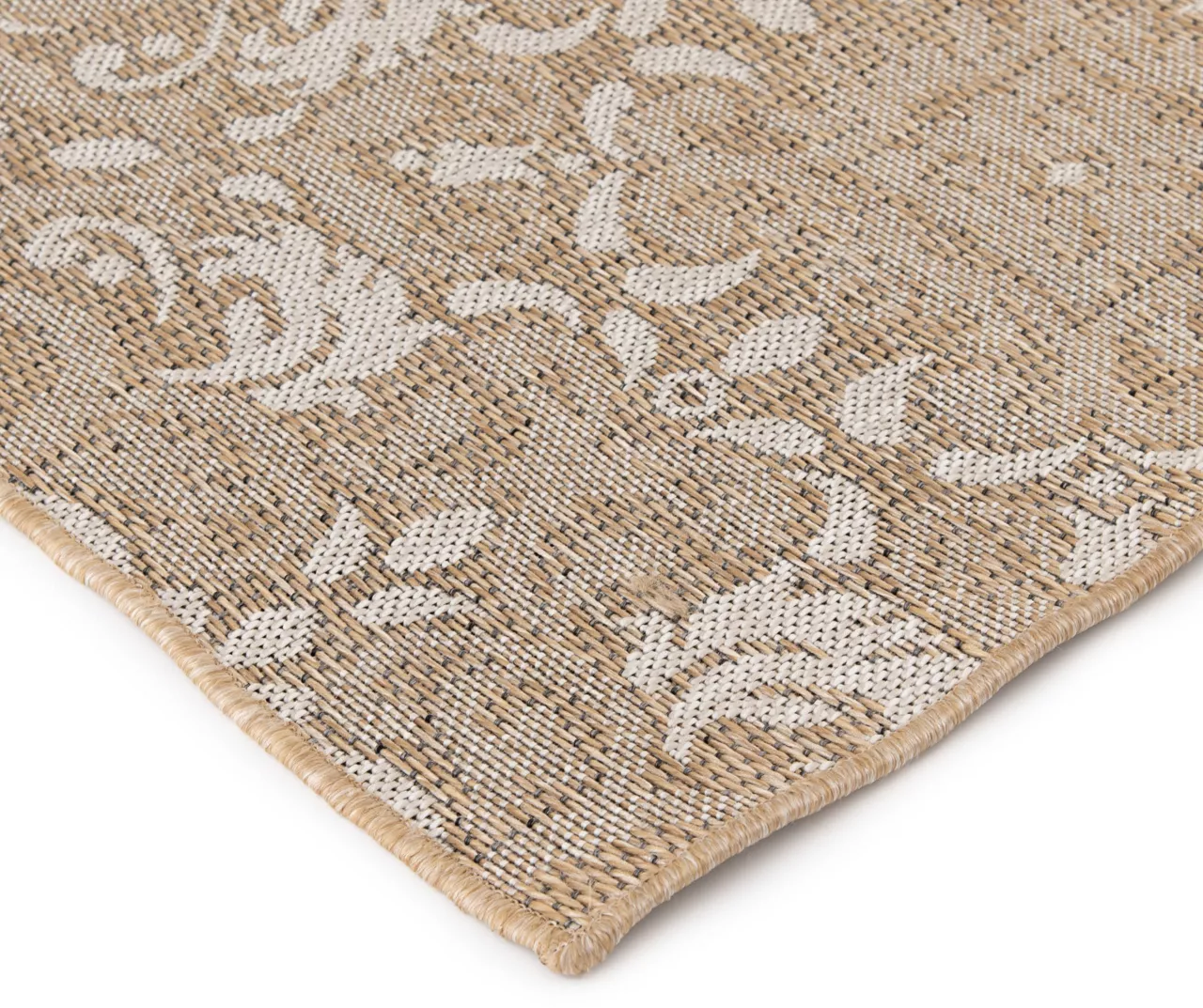 Sandpointe Tan & Ecru Damask Outdoor Area Rug, (5' X 7') 3 Sandpointe Tan & Ecru Damask Outdoor Area Rug, (5' X 7') - Image 3
