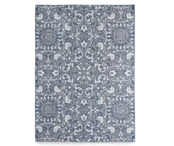 Broyhill Sandpointe Cobalt & Ecru Damask Outdoor Area Rug 15 Broyhill Sandpointe Cobalt & Ecru Damask Outdoor Area Rug -Big Lots Shop 810546506