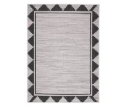 Broyhill Gray & Black Geometric Border Indoor/Outdoor Area Rug 7 Broyhill Gray & Black Geometric Border Indoor/Outdoor Area Rug -Big Lots Shop 810547883 810547882 810547881 1 2