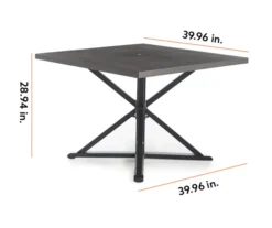 Broyhill Autumn Cove Wood Look Square Steel Patio Dining Table 21 Broyhill Autumn Cove Wood Look Square Steel Patio Dining Table -Big Lots Shop 810553658 99 2