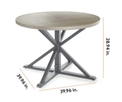 Sandpointe Neutral Steel Round Patio Dining Table 7 Sandpointe Neutral Steel Round Patio Dining Table -Big Lots Shop 810554377 99 2