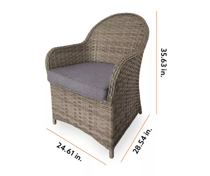 Broyhill Autumn Cove All-Weather Wicker Cushioned Patio Captain's Dining Chair 4 Broyhill Autumn Cove All-Weather Wicker Cushioned Patio Captain's Dining Chair - Image 4