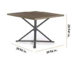 Broyhill Autumn Cove Wood Look Square Steel Patio Dining Table 28 Broyhill Autumn Cove Wood Look Square Steel Patio Dining Table -Big Lots Shop 810557039 99 2