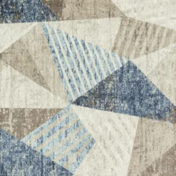 Broyhill Blue & Brown Modern Angles Accent Rug 19 Broyhill Blue & Brown Modern Angles Accent Rug -Big Lots Shop 810557653 2