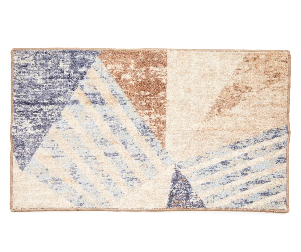 Broyhill Blue & Brown Modern Angles Accent Rug 1 Broyhill Blue & Brown Modern Angles Accent Rug