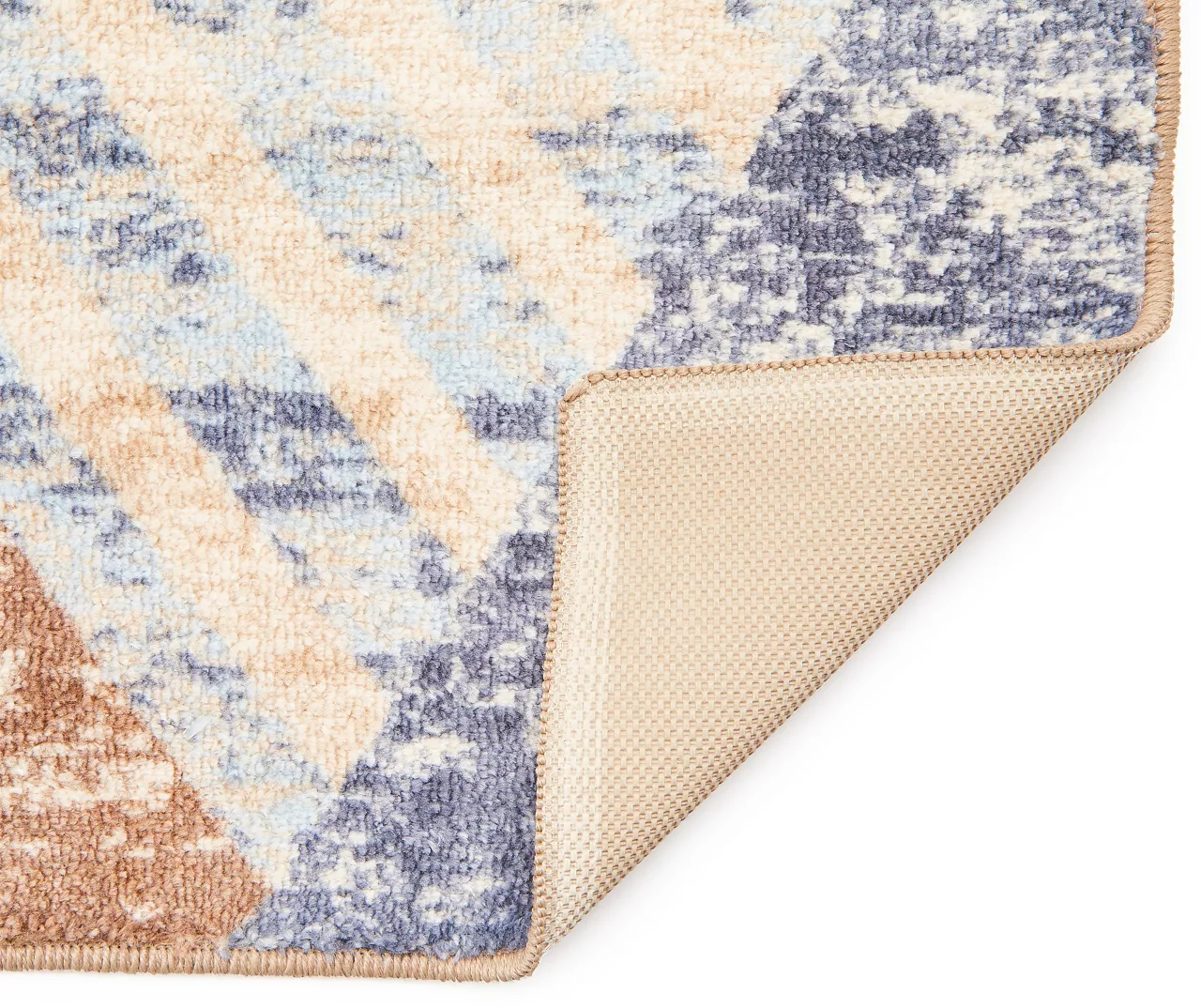 Broyhill Blue & Brown Modern Angles Accent Rug 4 Broyhill Blue & Brown Modern Angles Accent Rug - Image 4