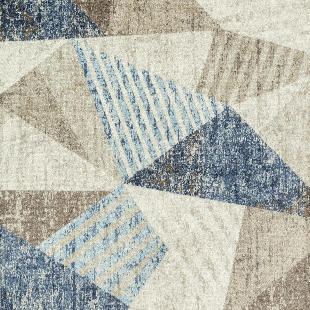 Broyhill Blue & Brown Modern Angles Accent Rug 12 Broyhill Blue & Brown Modern Angles Accent Rug - Image 12