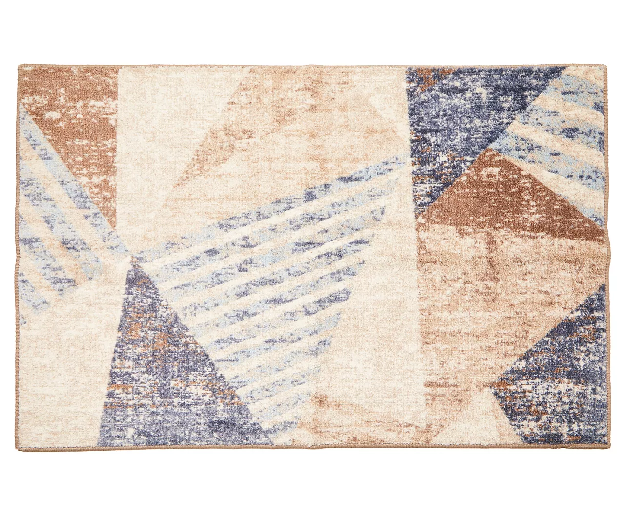 Broyhill Blue & Brown Modern Angles Accent Rug 2 Broyhill Blue & Brown Modern Angles Accent Rug - Image 2