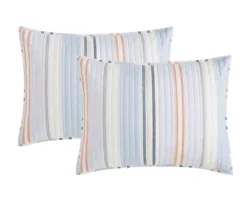 Broyhil Blue & Coral Stripe Comforter Set -Big Lots Shop 810558692 4