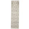 London Light Gray Diamond Lattice Shag Runner Rug, (2' X 7') -Big Lots Shop 810562953