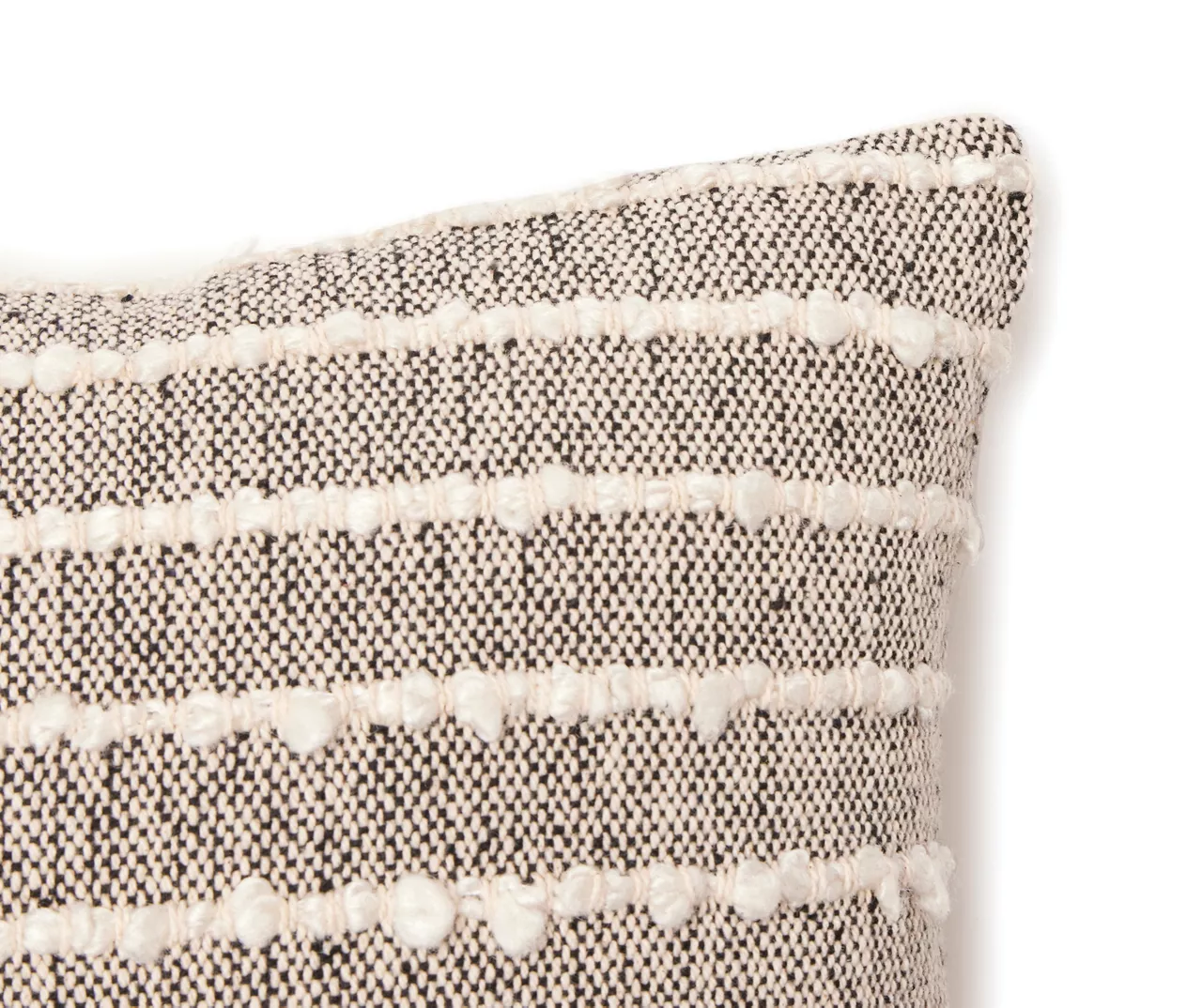 Black & White Knotted Stripe Rectangle Throw Pillow 2 Black & White Knotted Stripe Rectangle Throw Pillow - Image 2