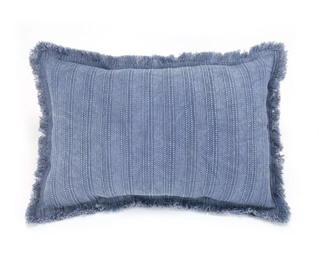 Arbor Blue Fringe-Trim Throw Pillow 1 Arbor Blue Fringe-Trim Throw Pillow