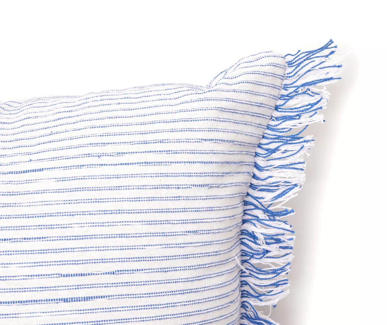 Blue Textured Stripe Square Throw Pillow 2 Blue Textured Stripe Square Throw Pillow - Image 2