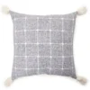 Blue & White Windowpane Grid Tassel-Accent Square Throw Pillow 7 Blue & White Windowpane Grid Tassel-Accent Square Throw Pillow -Big Lots Shop 810565460
