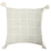 Sage Green & White Windowpane Grid Tassel-Accent Square Throw Pillow -Big Lots Shop 810565722