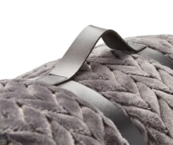 Charcoal Chevron Embossed Velvet Queen Blanket 8 Charcoal Chevron Embossed Velvet Queen Blanket -Big Lots Shop 810573788 810573789 3