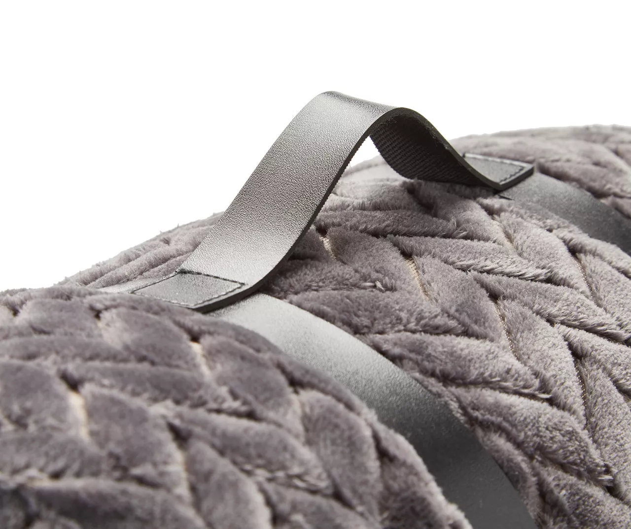 Charcoal Chevron Embossed Velvet Queen Blanket 4 Charcoal Chevron Embossed Velvet Queen Blanket - Image 4