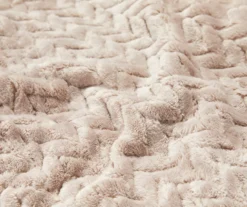 Tan Chevron Embossed Velvet King Blanket -Big Lots Shop 810573799 810573801 2 1