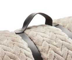 Tan Chevron Embossed Velvet King Blanket -Big Lots Shop 810573799 810573801 3 1