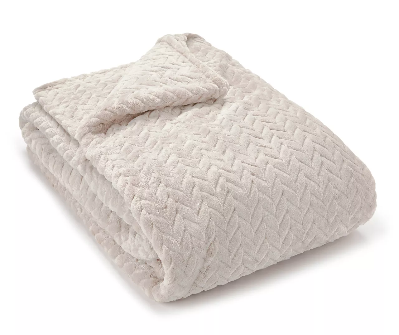 Broyhill Whisper White Chevron Embossed Velvet Blanket 3 Broyhill Whisper White Chevron Embossed Velvet Blanket - Image 3
