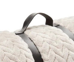 Whisper White Zigzag-Embossed Velvet King Blanket -Big Lots Shop 810573800 810573798 810617576 4 1