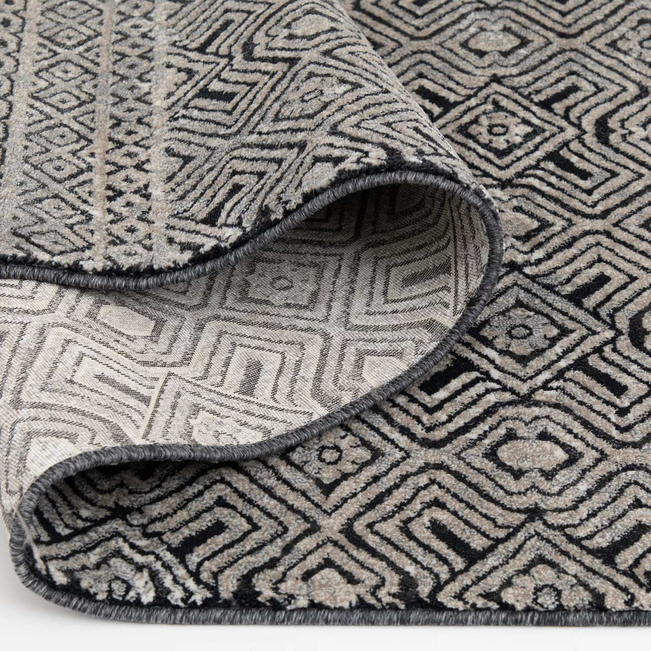 Colin Dark Blue & Whitecap Geometric Area Rug, (8' X 10') 5 Colin Dark Blue & Whitecap Geometric Area Rug, (8' X 10') - Image 5