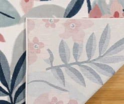 Nauru Blue & Pink Floral Outdoor Area Rug, (8' X 10') 7 Nauru Blue & Pink Floral Outdoor Area Rug, (8' X 10') -Big Lots Shop 810586608 810586609 810586610 A2 1