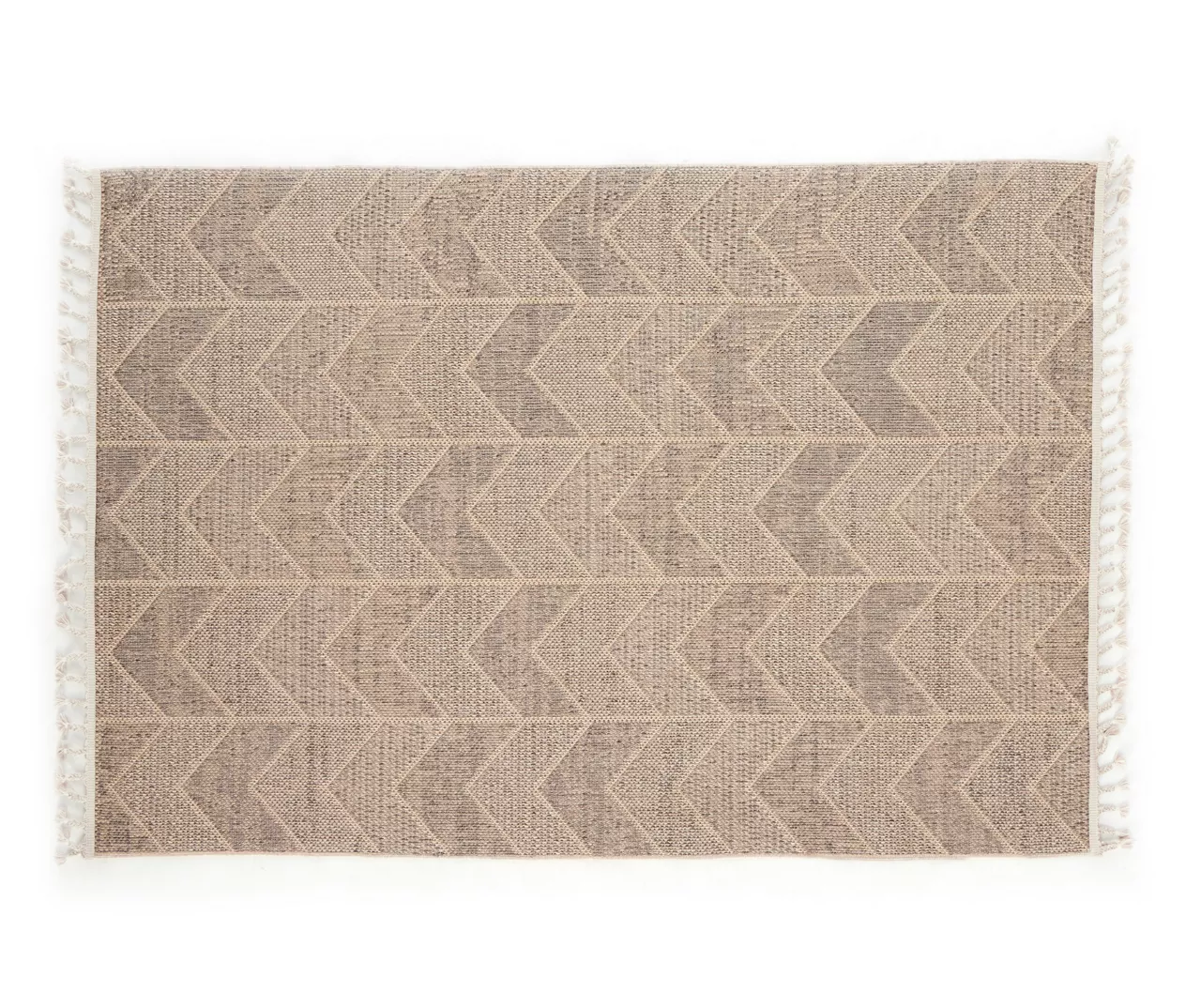Jani Brown Chevron Outdoor Area Rug, (6' X 9') 1 Jani Brown Chevron Outdoor Area Rug, (6' X 9')