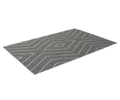 Jani Lagos Gray Geometric Outdoor Area Rug, (5' X 7') -Big Lots Shop 810586754 810586755 810586756 A0 2 1