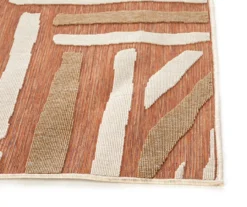 Evora Brick Abstract Outdoor Area Rug, (5' X 7') -Big Lots Shop 810586759 810586758 810586757 LawnNGarden Ecomm 090722 Roy A8 2
