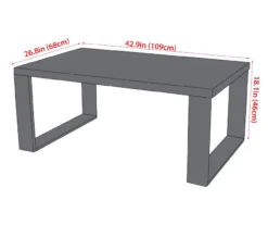 Chico Wood Look Steel Coffee Table 7 Chico Wood Look Steel Coffee Table -Big Lots Shop 810588211 X0 1